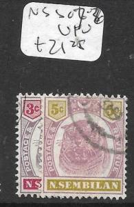 MALAYA  NEGRI SEMBILAN   (PP1105B) 3C, 5C TIGER SG  7-8  VFU