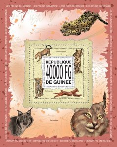 GUINEA - 2013 - Wild Cats - Perf Souv Sheet - Mint Never Hinged