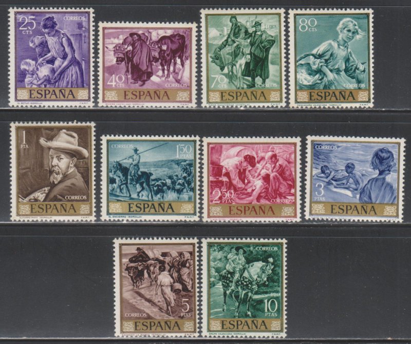 SPAIN,  Paintings (SC# 1215-1224) MNH SET