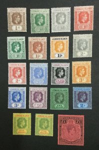 MOMEN: LEEWARD ISLANDS SG # 1938-51 MINT OG H LOT #198624-6163