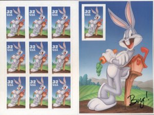 US: 1997 BUGS BUNNY; Complete Sheet Of 10 Sc 3137; 32 Cents Values
