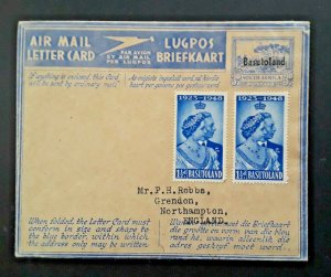 Basutoland South Africa To Northampton England Airmail Cover