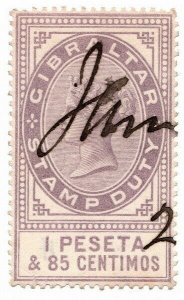 (I.B) Gibraltar Revenue : Duty Stamp 1.85P