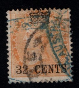 Straits Settlements Scott 9 Used  surcharged overprinted India stamp