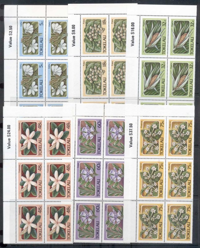 Tokelau Is 1987 Plants & Flowers Blk6 MUH