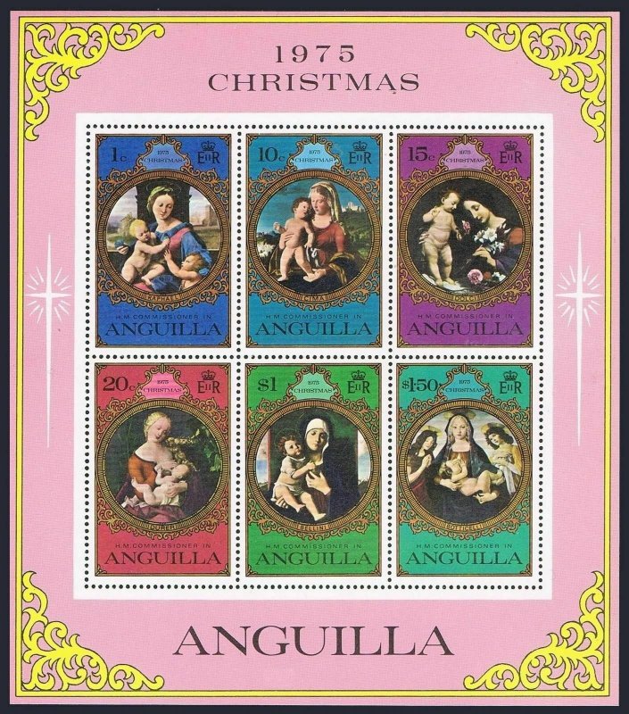 Anguilla 223-228,228a,MNH.Michel 223-228,Bl.10. Raphael,Dolci,Durer,Bellini,1975