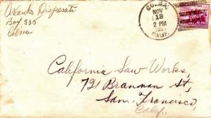 United States California Colma 1933 4b-bar  1895-1943  3c N.R.A.  Crease at l...