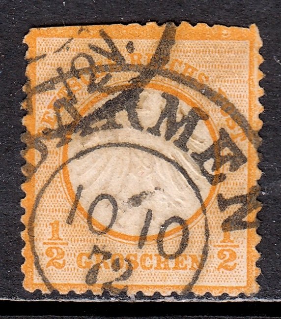 Germany - Scott #3 - Used - Clipped perfs at top - SCV $37