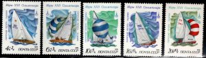 Russia B79-B83  semi-postal sailboat Yacht set