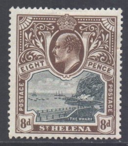 Saint Helena Scott 53 - SG58, 1903 Edward VII 8d MH*