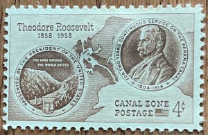 Canal Zone #150 “MH” Single Theodore Roosevelt L48