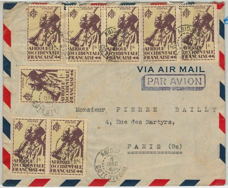 44835 -  AOF  IVORY COAST Côte d'Ivoire - POSTAL HISTORY -  COVER to FRANCE 1940