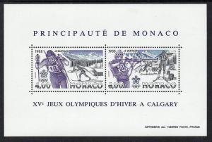 Monaco 1988 Winter Olympics SS VF MNH (1620)