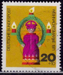 Germany, 1971, Christmas Issue, sc#B480, used