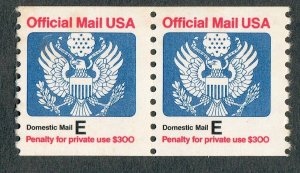 O140 E Non-denominated 25 cent Official Mail MNH coil pair