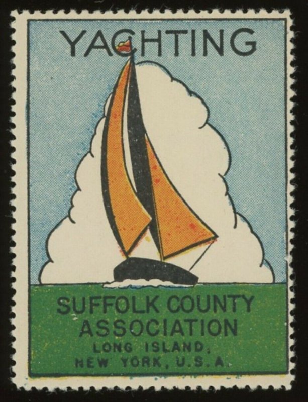 YACHTING Suffolk County Association Long Island NewYork US Poster Stamp