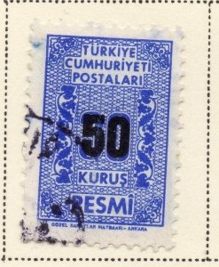 Turkey 1963 Early Issue Fine Used 50k. Surcharged 086052