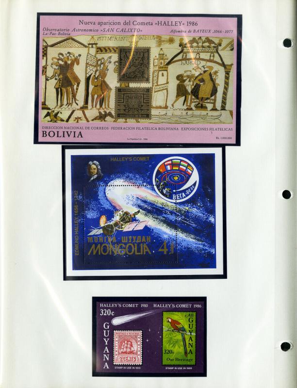 Worldwide Halley's Comet Mint NH Stamp Collection 