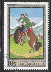 Mongolia 659: 10m Taming Wild Horse, CTO, VF