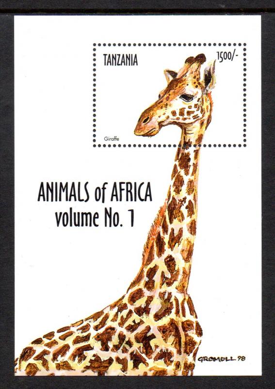 TANZANIA 2041 MNH S/S SCV $5.00 BIN $3.00 GIRAFFE