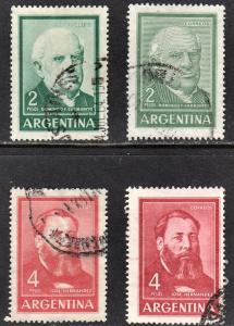 Argentina Scott 742-42C  complete set  F to VF used.