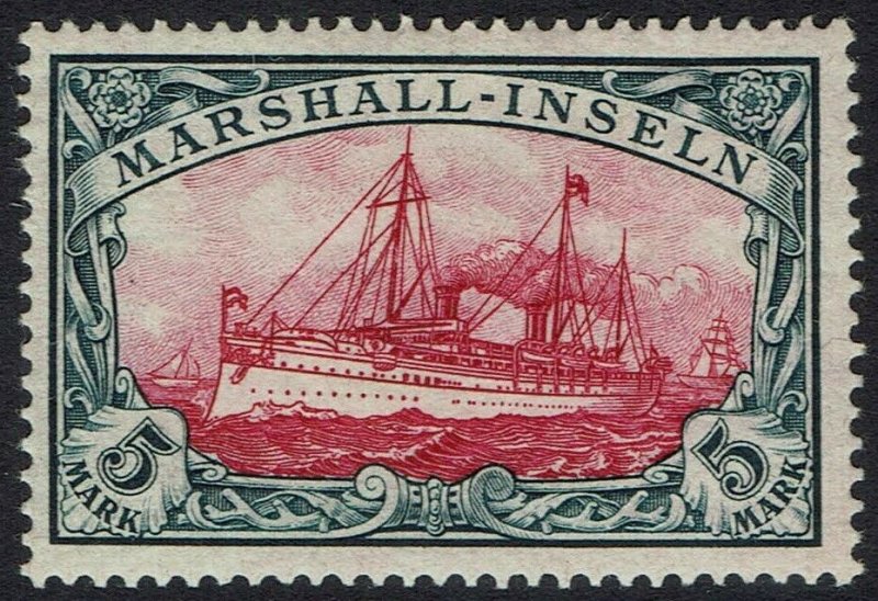 GERMAN MARSHALL ISLANDS 1901 YACHT 5MK NO WMK 