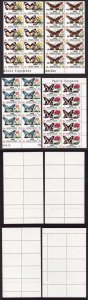 Biafra (Nigeria) 1968 Butterflies Opt Olympics U/M Blocks of 10 Cat 35 pounds