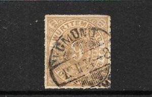 WURTTEMBURG  1869-73  9k  BISTRE   FU     SG 80   CV 65pds 