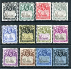 ASCENSION-1924-22  A mounted mint set to 3/- Sg 10-20