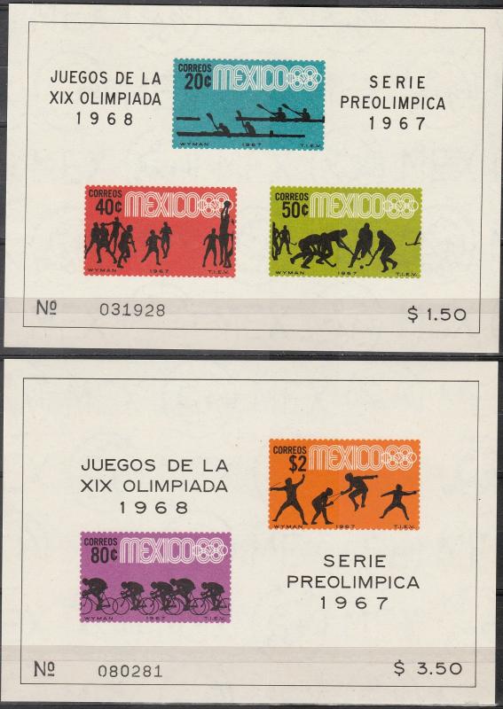 Mexico #983a, 985a  MNH CV $12.00  (A17404L)