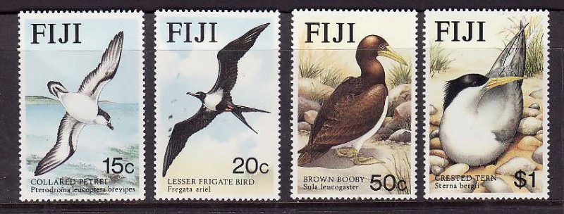 Fiji-Sc#540-3-Unused NH set-Sea Birds-1985-please note that there is a small spo