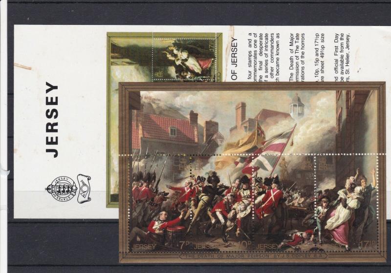 Battle of Jersey Mint Never Hinged Stamps Sheet Ref 33218