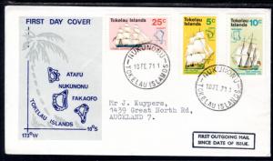 Tokelau 22-24 Sailing Ships Typed FDC