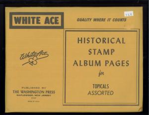 White Ace Assorted Topical Historical Stamp Album Blank Pages - Pack of 18