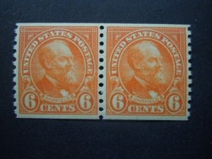 #723 6c James Garfield Pair MNH OG VF CV $32.50 Includes New Mount