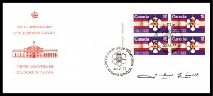 Canada 736 Inscription Plate Block Pen FDC