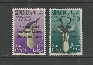 Somalia Scott catalogue # C68-C69 Unused Hinged