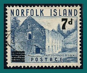 Norfolk Island 1958 Surcharge 7d, used #21,SG21