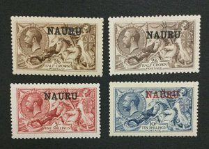 MOMEN: NAURU SG #20-23 1916-23 MINT OG H LOT #194539-3087