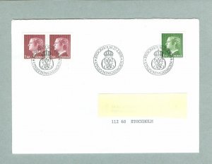 Sweden. FDC 1976. King Carl XVI Gustaf.  Engraver: CZ Slania. Addressed. 