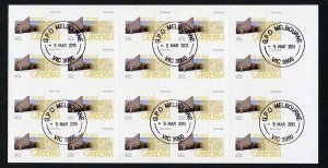 Australia SG3950a 2013 Centenary of Canberra Self Adhesive Booklet Pane Used