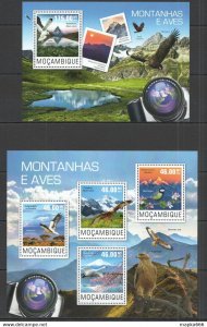 2014 Mozambique Birds Fauna Mountains Kb+Bl ** St2424