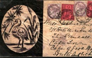 GB HAND-ILLUSTRATED Front L&E TPO From the East South Africa Cape Town 1887 R33a