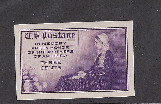 United States, 754, 3c Mothers Day Imperf Single,**NH**