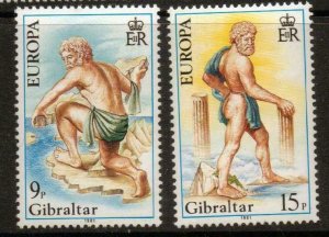 GIBRALTAR SG444/5 1981 EUROPA  MNH