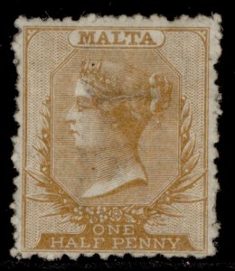 MALTA QV SG14, ½d buff brown, M MINT. Cat £160.