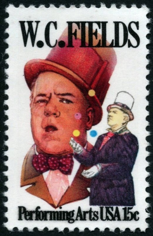 SC#1803 15¢ Performing Arts: W. C. Fields Single (1979) MNH