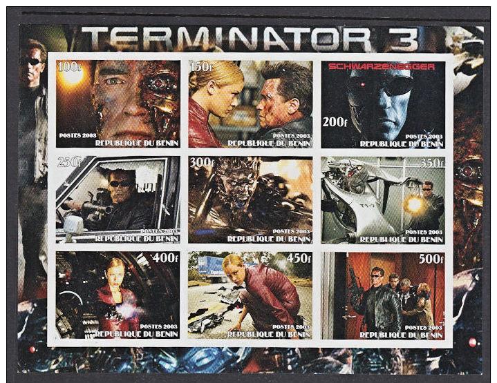 Benin 2003 Terminator 3 People Actor Film Art Cinema Movie Stamps S/S MNH Imperf