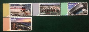 Thailand 2021 Bang Sue Grand Station Bangkok Raylways Trains set of 4 stamps MNH