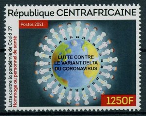 Central African Rep 2021 MNH Medical Stamps Corona Fight Delta Variant 1v Set